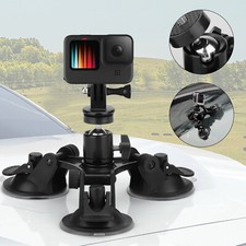 Car Holder Triple Vacuum Suction Cup Mount for GoPro Hero DJI OSMO Action Camera