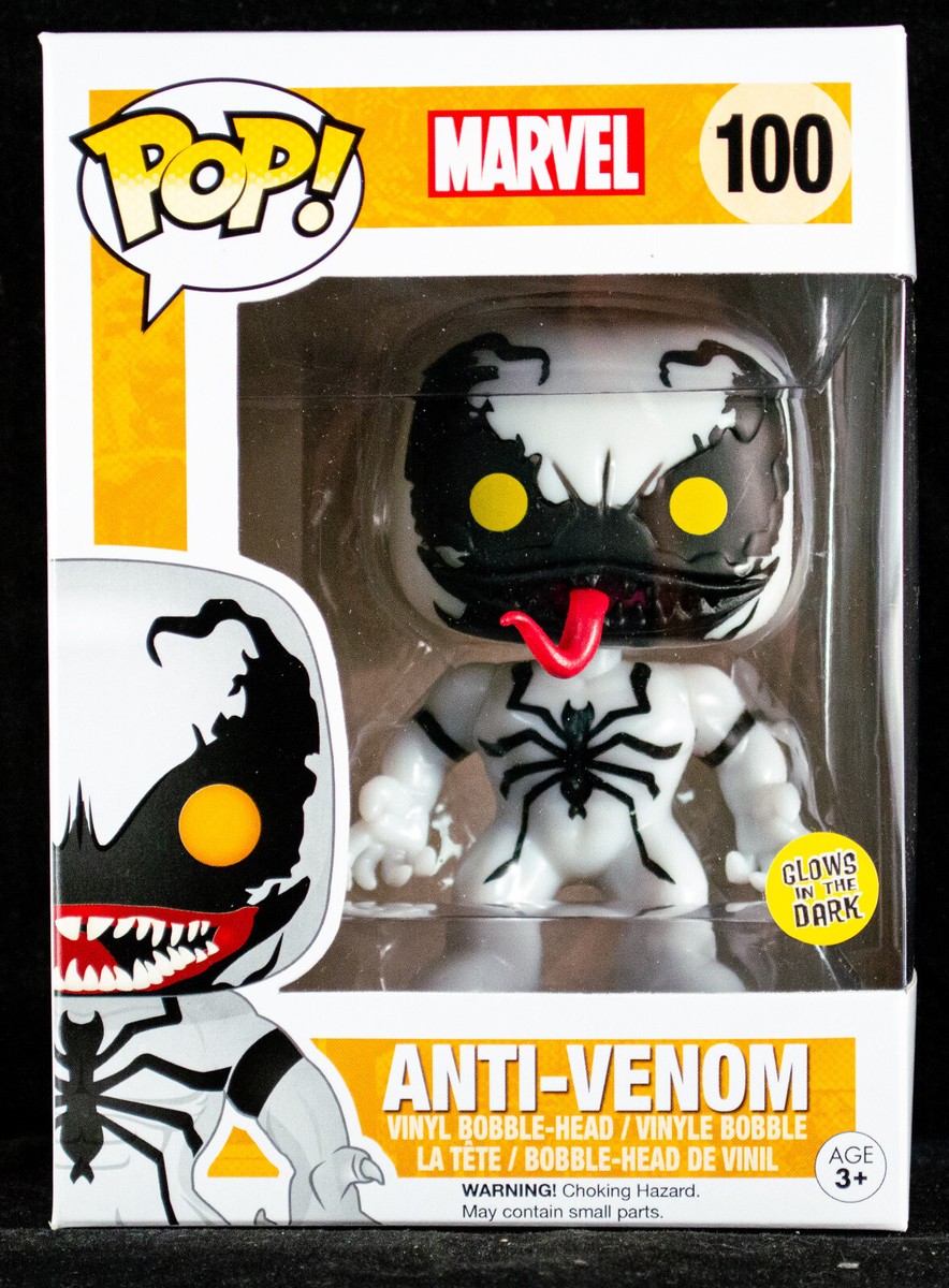 FUNKO POP MARVEL アンチヴェノム 100 Funko Pop! Marvel Anti-Venom #100 w/ Protector Glows In The Dark