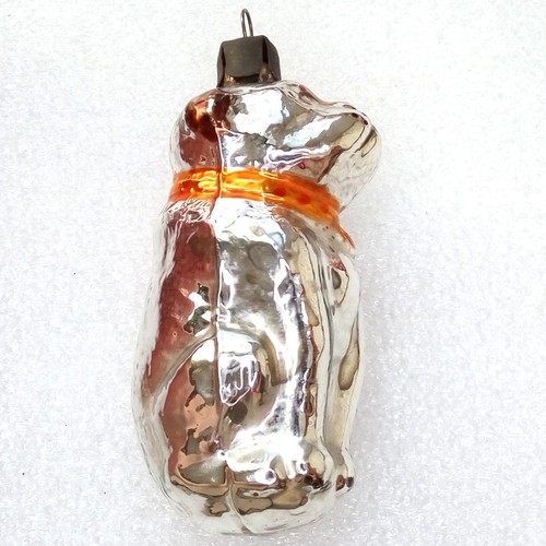 Rare Vintage Ukrainian Glass Christmas Tree Ornament Xmas Decoration Old Bulldog - Picture 6 of 9