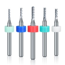 10Pcs 1/8" Shank Carbide PCB End Mill 1.0-3.0mm Engraving Bit Milling Cutter