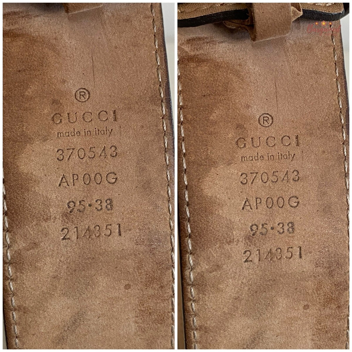Authentic Gucci Beige Calfskin Leather Gold Interlocking G 