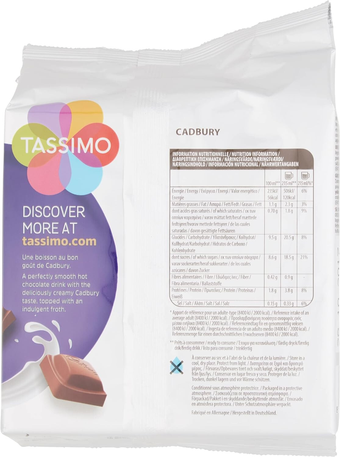 Tassimo Hot Chocolate Pods Cadbury T Discs 5 Packs (40 Drinks