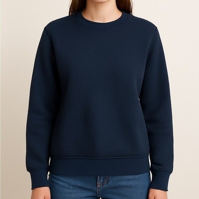 Zara Navy Blue Knit Pullover Navy Blue XL