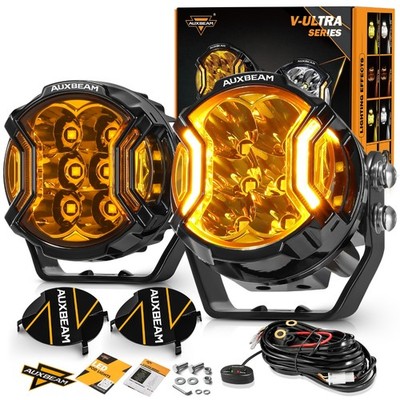 AUXBEAM 3''in 108W LED Driving Ditch Lights Pods Side Shooter DRL + Black Covers