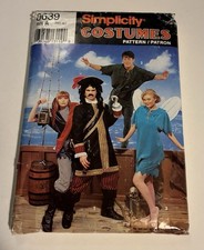 UNCUT SIMPLICITY 0639 COSTUME PIRATE FAIRY SIZE A - XXS-XL