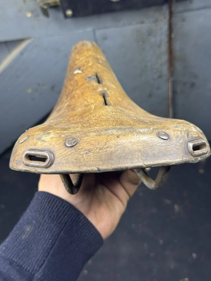 Polstersattel Fahrrad Oldtimer 1930 antik Jahrhundertwende selten All Heil uralt - Bild 3 von 4