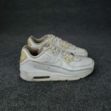 Nike Air Max 90 LTR Shoes Youth Size 6Y White Leather Running CD6864-100
