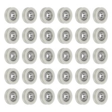 30Pcs 5x19x6mm 695ZZ Carbon Steel U Groove Bearings POM Guide Pulley, Beige