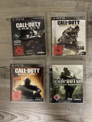 PS3 Call of Duty Sammlung  Ghosts, Advanced Warfare, Black Ops 3, Modern Warfare