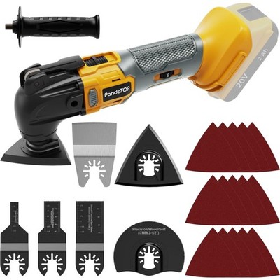 De-Walt Compatible Oscillating Tool - 6 Speeds, Brushless Motor, 22 Accessories