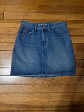 Calvin Klein Blue Denim Short Skirt - Size 6