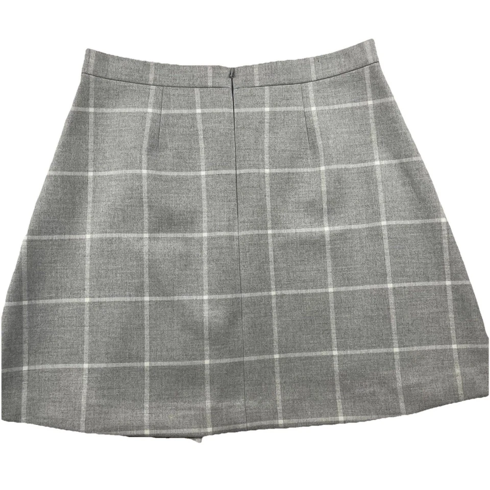 Minifalda plisada Loft a cuadros polar gris blanco - 8 Foto 2 de 4