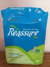 Reassure Booster Pads For Incontinence 25 Ct. NIP
