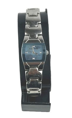 Nine West Women's Watch 17mm Silver Tone Bracelet Band With Blue Dial 9W/1097