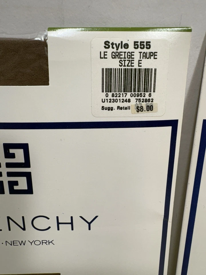 纪梵希 Hosiery 555 批量 2 件身体平滑器 灰色灰褐色 尺寸 E 腿支撑 90 年代 — 第 3/4 张图片