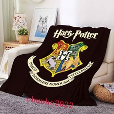 Harry Potter Hogwarts Fleece Blanket Throw Sofa Bed Soft Flannel Blanket 3D