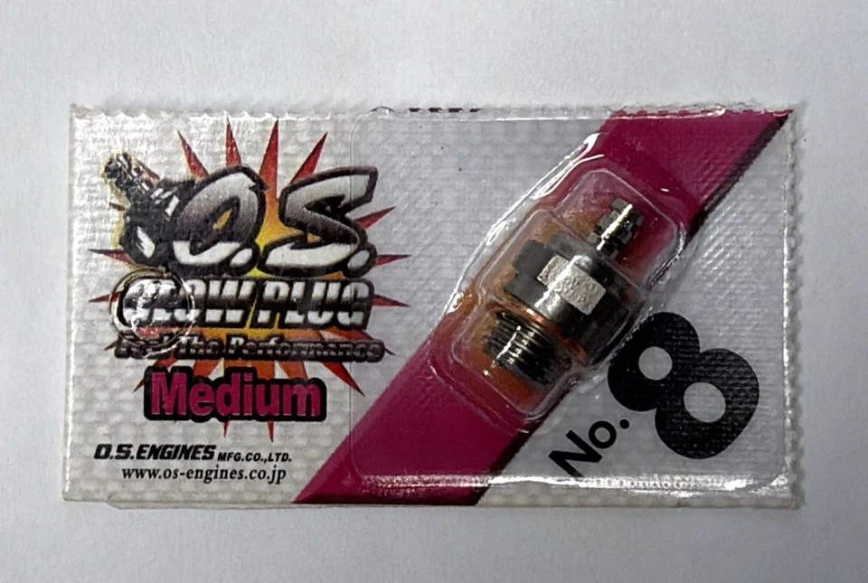(3) Glow Plug O.S. 8 No.8 Standard Glow Plug Spark Medium RC Car Truck Plane - Image 3 of 4