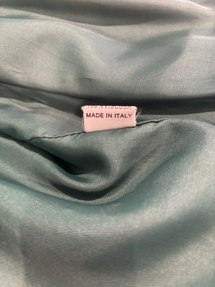 Chaqueta Bomber Vera Pelle Cuero Vintage Verde, Talla 56 Foto 3 de 4