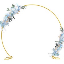 Round Backdrop Stand Gold 8ft Circle Arch Large Metal Wedding Arch