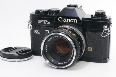 Canon FTb QL SLR Schwarz Filmkamera + 50mm F1.8 FD Linse 35mm Aus Japan