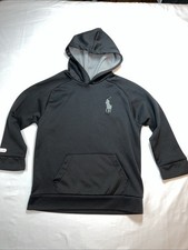 Polo Ralph Lauren Hooded Sweatshirt Boys Size 7 Black Big Pony Hoodie