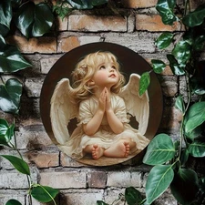 2D Flat2D Flat, 2D, Flat, 8Inch Piece, 2D Aluminum Metal Flat Sign, Angel Youth