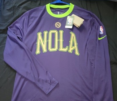 New Orleans Pelicans Nike City Edition Pregame  shooting Shirt medium new 