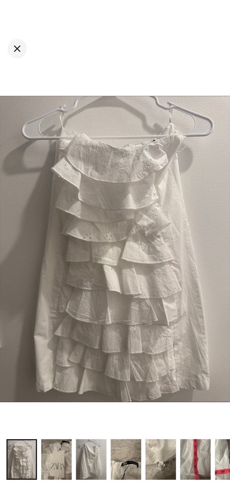 ZARA Women WHITE Dress Size S