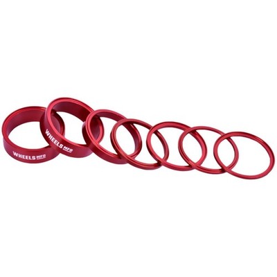 Wheels Manufacturing StackRight Headset Spacer Kit - Red SRHS-SPK1-1