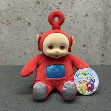 Vintage 1998 Eden Teletubbies Red Po Plush - Blue Glitter TV Screen - With Tags
