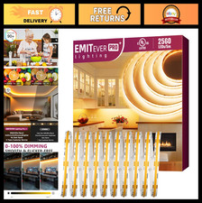 Warm White COB LED Strip Lights 16.4ft, 2700K, High Density, 360 Lumens, UL Lis