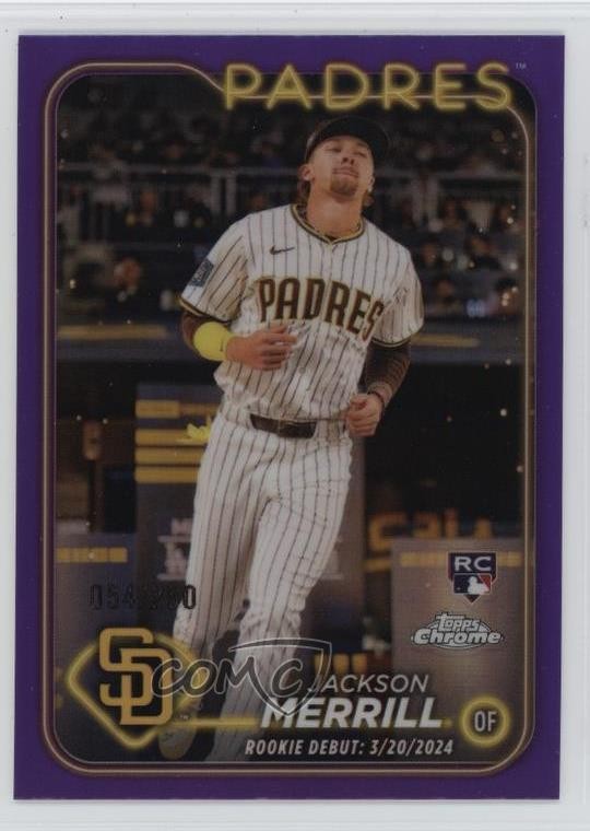 2024 Topps Chrome Update Rookie Debut Purple Refractor /250 Jackson Merrill 19yg
