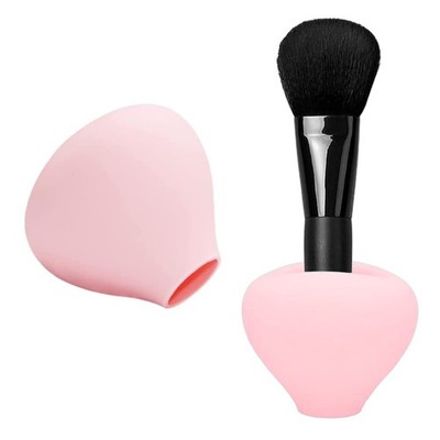 Zerone Makeup Brush Covers, Silicone Organizer Case for Pink
