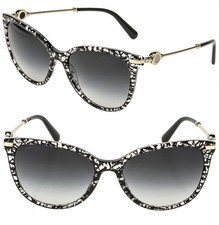 BULGARI BV8206 8206 Gold Black San Pietrino Print Medallion Metal Sunglasses