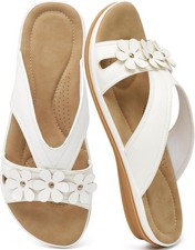 Flat Sandals for Women 2026 Dressy Summer Fashion Walking Slides Comfort