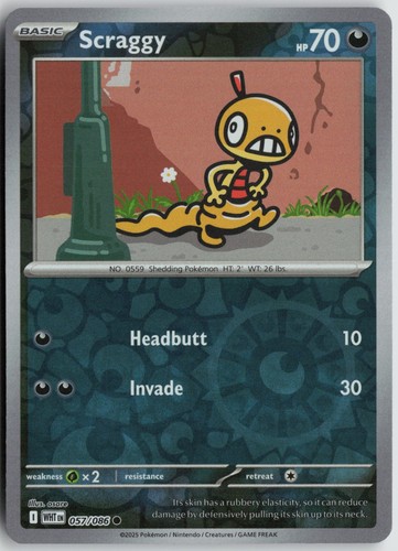 Scraggy - SV: White Flare #057/086 Reverse Holo