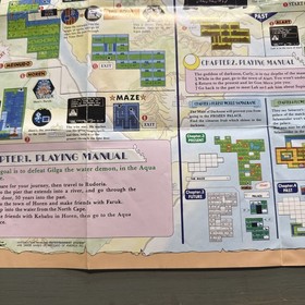 Magic of Scheherazade CUL-AS-US NES Nintendo Insert Poster / Map Only