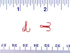 50 GT Super Strong Red Treble Hooks size 16