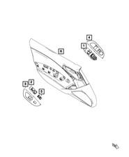 Genuine Mopar Power Window/Door Lock Switch Bezel Driver Side 6JZ05U0DAA