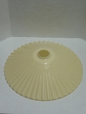 VINTAGE PLEATED SCALLOPED TORCHIERE EXTRA LARGE PLASTIC FLOOR LAMP SHADE 19 1/2"