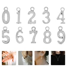  50 Pcs Jewelry Pendant Accessories Friendship Bracelet Beads Numbers