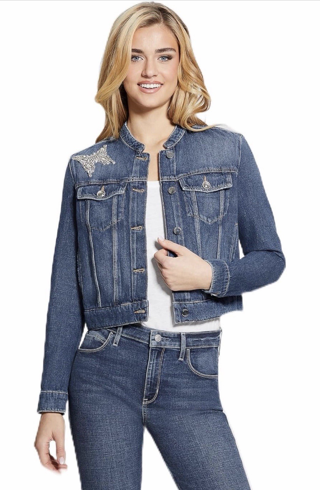 GUESS Women's Delya Korean Trucker XS Brand New! *SOLD OUT EVERYWHERE*