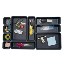 10Piece Tool Box Organizer Tray Divider Set for Desk Drawer Chest Cart WorkBench