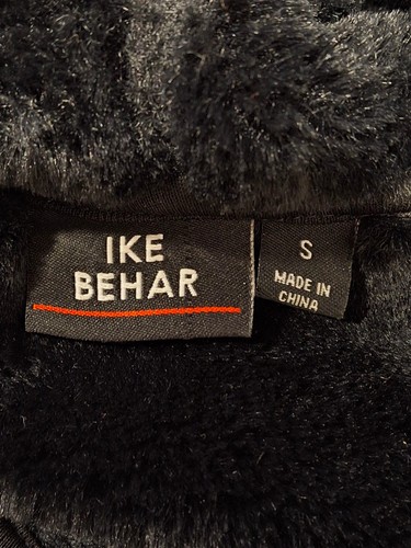 IKE BEHAR Women's Black/Purple Size S Button-Up Faux Fur Lined Coat - Picture 3 of 6