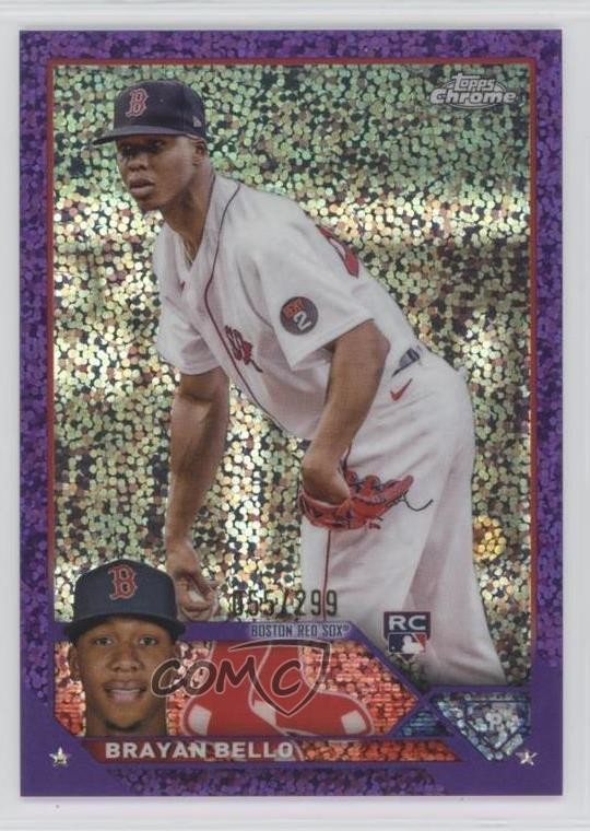 2023 Topps Chrome Purple Speckle Refractor /299 Brayan Bello #57 Rookie RC 07i7