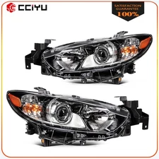 Headlights Assembly For 2014-2017 Mazda 6 Black Housing Headlmaps Left+Right