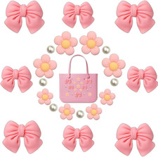 Charms for Bogg Bag, Flowers Pearl Summer Beach Bogg Bag Accessories Charms Inse