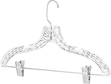 Clothes Hangers with Clips Plastic Set of 12Pcs Heavy Duty Hangers Dresses, T-Sh
