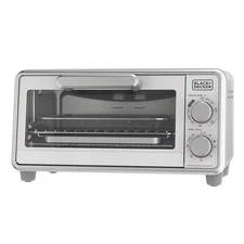 BLACK+DECKER Onyx 4 Slice White Analog Toaster Oven