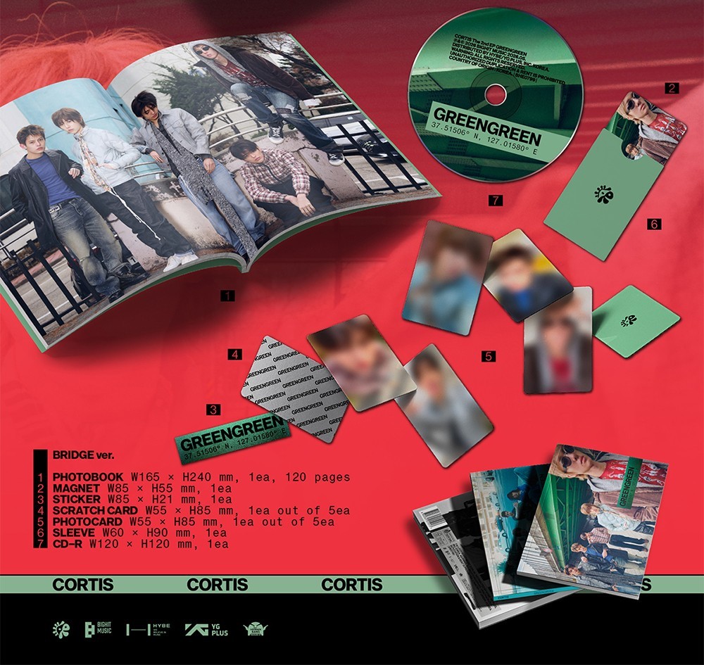 CORTIS [GREENGREEN] 2nd EP Album CD+Photo Book+Magnet+Sticker+2